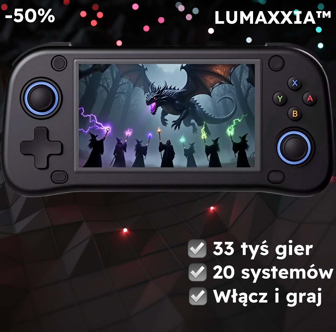Lumaxxia™ - Przenośna Retro Konsola Do Gier