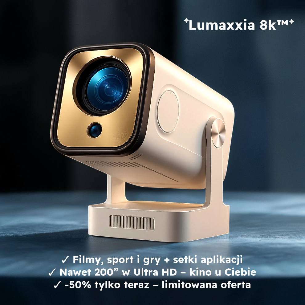 Lumaxxia 8K™ - Inteligentny Projektor z Androidem i Auto-Fokusem